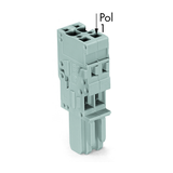 1vezetékes anyacsatlakozó 2P 32A 500V termoplaszt 0.08-4mm2/sokerű 0.08-4mm2/tömör szürke WAGO