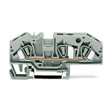 Átmenő sorkapocs TS35 1 x 3 x 0.2-6mm2/sokerű 41A szürke rugószorításos rugószorításos WAGO