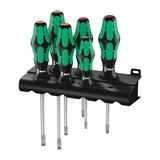 Csavarhúzó készlet 6-darabos 2-PH 5-lapos +fali tartó 334/6 Rack Kraftform Plus Lasertip WERA