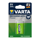 9V akkumulátor 8.2V 200mAh nikkel-fém-hidrid 6 LR 61 blokk 9V R2U Power VARTA