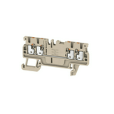Átmenő sorkapocs TS35 1-szint 4-poz 0.5-1.5mm2/érvéghüvely 17.5A bézs A4C 1.5 Weidmüller