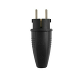 Villásdugó 2P+F lengő földelt 16A egyenes 250V fekete gumi csavaros IP44 1506 ABL-SURSUM