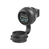 Adatcsatlakozó előlapba d22 dugó árnyékolt fekete IE-FCM-USB-3.0-A Weidmüller