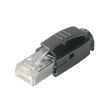 Adatcsatlakozó moduláris RJ45 8(8) dugó Cat6A(IEC) árnyékolt IE-PS-RJ45-TH-BK Weidmüller