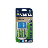 Akkumulátortöltő USB AA (ceruza/AAA (mikro) LCD-kijelző +4db 2600 mAh + 12V autós adapter  LCD VA