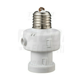 Alkonykapcsolós foglalat-adapter E27 5-15lx 1z 100W műanyag titán TRACON