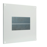 Alsó/felső kábelbevezető lemez porszórt acél 560mm x 590mm x 20mm szürke Venezia Hager