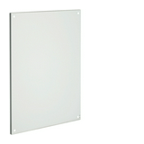 Alsó/felső takarólemez teli porszórt acél 560mm x 780mm x 20mm szürke Venezia Hager
