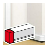 Antimikrobális kábelcsatorna végzáró 130x50-hez 130mm x 50mm műanyag fehér DLP LEGRAND