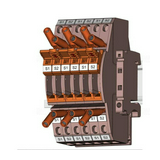 Áramváltó sorkapocsblokk 3F méréshez komplett  Weidmüller