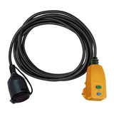 Áramvédő adapterkábel 2P+F-dugó/alj H07RN-F 3x1,5/2m IP44 analóg 1P+N 16A 30mA LECTRA