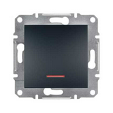 Asfora 101 1P kapcsoló +jelzőfény betét közp. fedéllel antracit süllyesztett rugós IP20 Schneider