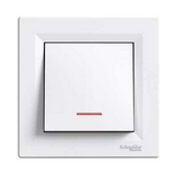 Asfora 101 1P kapcsoló +jelzőfény betét közp. fedéllel fehér süllyesztett IP20 1- Schneider