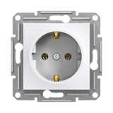 Asfora 162 dugalj földelt fehér IP20 süllyesztett Schneider