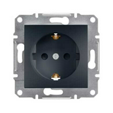 Asfora 162 dugalj földelt gyerekzárral antracit IP20 süllyesztett Schneider