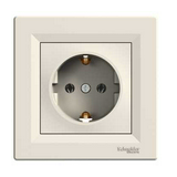 Asfora 162 dugalj földelt krém IP20 süllyesztett Schneider