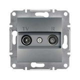 Asfora antenna aljzat TV-R süllyesztett komplett acél 2-kimenet végzáró 1dB/860MHz Schneider