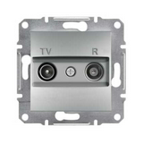 Asfora antenna aljzat TV-R süllyesztett komplett alumínium 2-kimenet átmenő 4dB/860MHz Schneider