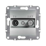 Asfora antenna aljzat TV-SAT süllyesztett komplett alumínium 2-kimenet végzáró Schneider