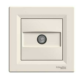 Asfora antenna aljzat TV süllyesztett komplett bézs 1-kimenet végzáró Schneider