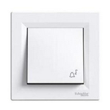 Asfora N101 csengőnyomó betét komplett házban 1- nyomógomb 1z fehér csengő IP44 műanyag Schneider