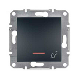 Asfora N101 csengőnyomó betét közp. fedéllel 1- nyomógomb 1z antracit csengő IP20 Schneider