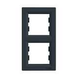 Asfora keret 2-es antracit függőleges műanyag Schneider