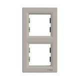 Asfora keret 2-es bronz függőleges műanyag Schneider