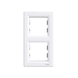 Asfora keret 2-es fehér függőleges műanyag Schneider