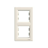 Asfora keret 2-es krém függőleges műanyag Schneider