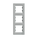 Asfora keret 3-as alumínium függőleges műanyag Schneider