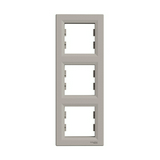 Asfora keret 3-as bronz függőleges műanyag Schneider