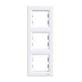 Asfora keret 3-as fehér függőleges műanyag Schneider