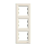 Asfora keret 3-as krém függőleges műanyag Schneider