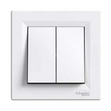 Asfora N101/2 nyomó betét komplett házban 2- nyomógomb 2z fehér IP20 süllyesztett dmax. Schneider