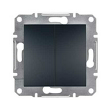 Asfora N101/2 nyomó betét közp. fedéllel 2- nyomógomb 2z antracit IP20 műanyag Schneider