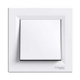 Asfora N101 nyomó betét teljes fedéllel 1- billentyűs 1z fehér IP20 süllyesztett dmax. Schneider