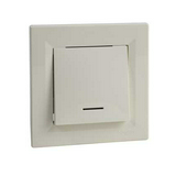 Asfora N101 nyomó betét teljes fedéllel 1- billentyűs 1z krém IP20 jelzőfény műanyag Schneider