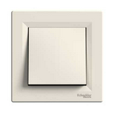 Asfora N101 nyomó betét teljes fedéllel 1- billentyűs 1z krém IP20 süllyesztett dmax. Schneider