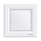 Asfora vakfedél kerettel vakfedél fehér üres-jel IP20 műanyag fényes karom és csavar Schneider