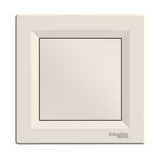 Asfora vakfedél kerettel vakfedél krém üres-jel IP20 műanyag fényes karom és csavar Schneider