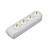 Asztali elosztósor gyerekvédős szerelhető rögzíthető 1.5mm2 4x2P+E/230V 16A fehér IP20 ANCO