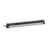 Asztali elosztósor H05VV-F 3500W 1.5mm2 1.5m túlfeszvédett 10x2P+E/230V 16A IP20 ALUX as Schwabe
