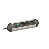 Asztali elosztósor gyerekvédős kapcsolós 304mm 1.5mm2/ 2m 3x2P+E/230V 16A fekete Primo Bachmann