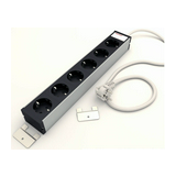Asztali elosztósor 1.5mm2 2m 6x2P+E/230V 16A fekete IP20 KS240 KONTASET