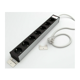 Asztali elosztósor 1.5mm2 2m 7x2P+E/230V 16A fekete IP20 KS240 KONTASET