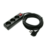 Asztali elosztósor H05VV-F 3500W 1.5mm2 5m 3x2P+E/230V 16A fekete as Schwabe