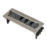 Asztali elosztósor billenthető +süllyesztőkeret +2xUSB-töltő 1.5mm2 2m 16A Indesk Power LECTRA