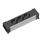Asztali elosztósor GST18i3-bemenet 220mm 1.5mm2/ 0.2m 3x2P+E/230V 16A fekete Power Frame Bachmann