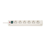 Asztali elosztósor gyerekvédős 1.5mm2 3m 6x2P+E/230V fehér IP20 Bremounta LECTRA